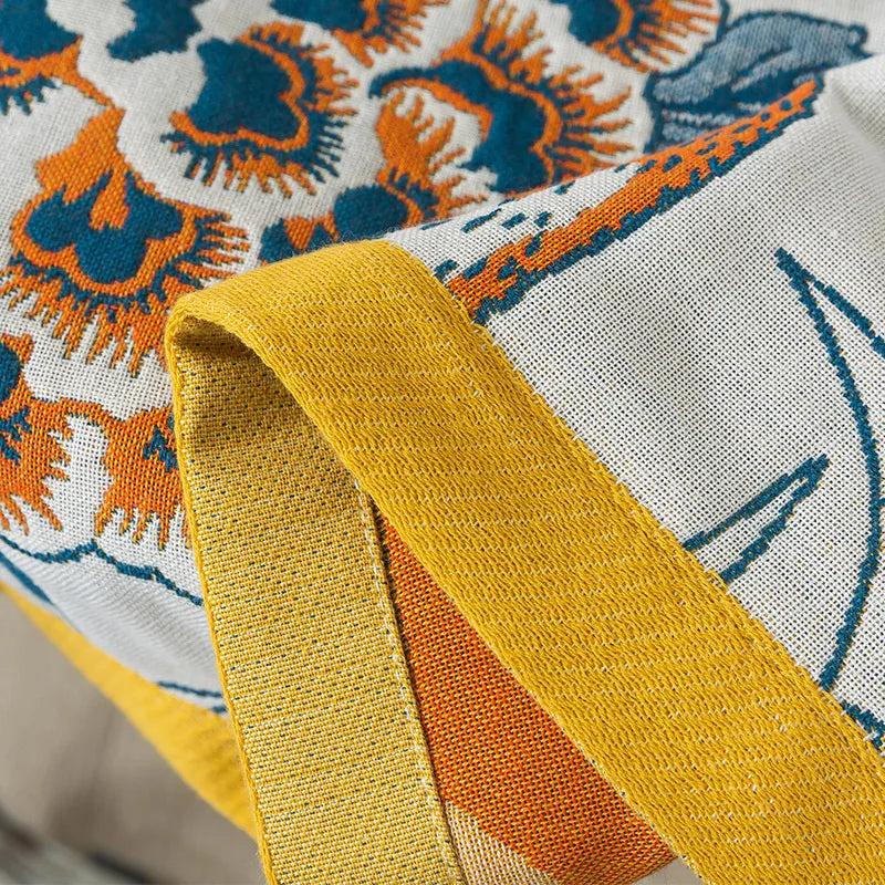 منشفة حمام من القطن والشاش من ديكوربايتس™ - مقاس كبير 90×180 سم