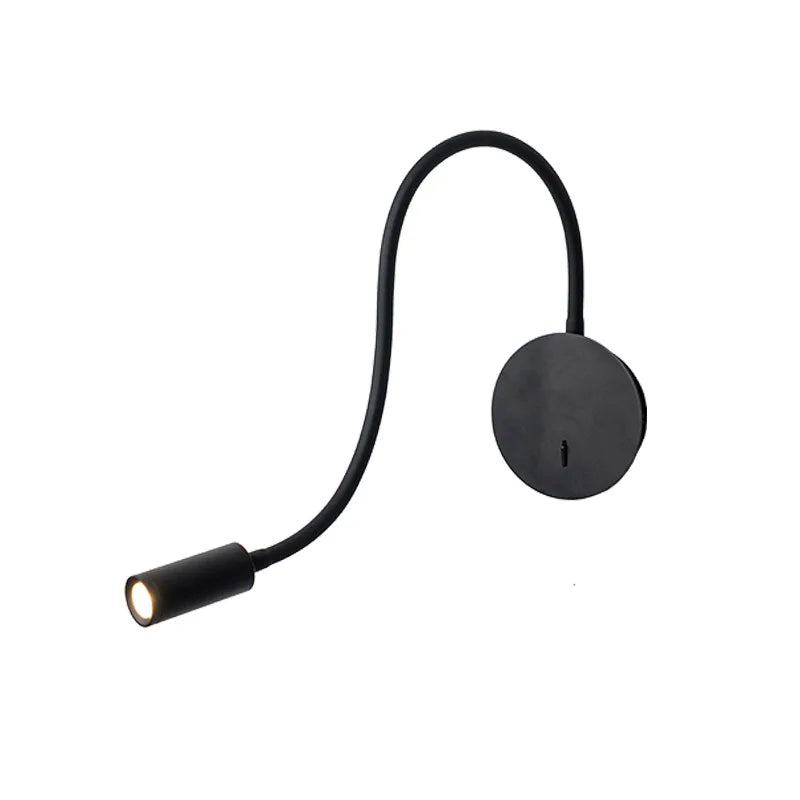 DecorBites™ مصباح حائط LED 3 وات مزود بمفتاح تشغيل/إيقاف، مصباح قراءة مكتبي مرن