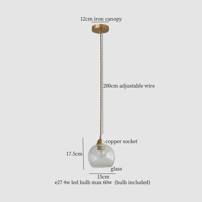 Lámpara colgante LED DecorBites™ de cristal agrietado para cafetería, bar, cocina y sala de estar