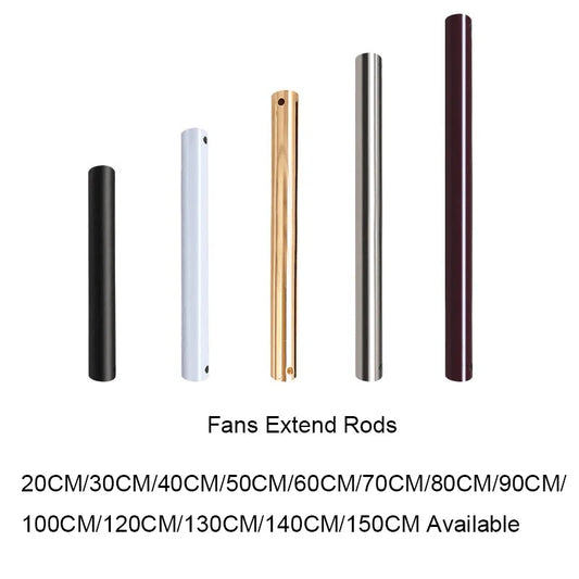 DecorBites™ Ceiling Fans Extend Rods: Light 10cm-100cm, Customizable Lengths