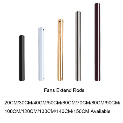 DecorBites™ Ceiling Fans Extend Rods 10cm-100cm, Customizable Lengths, Various Colors