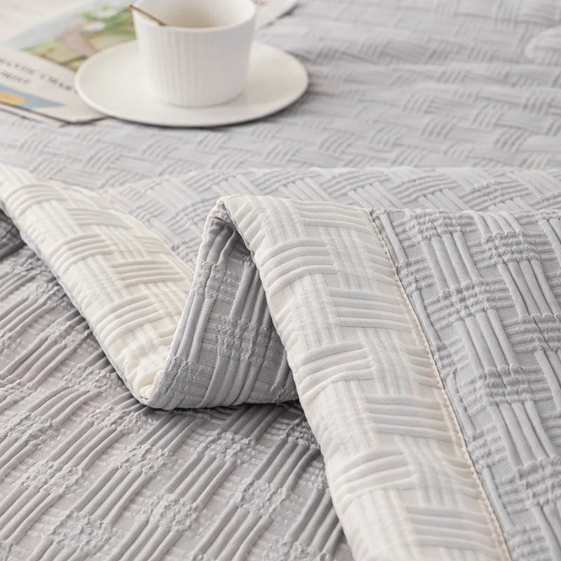 لحاف صيفي محبوك من DecorBites™‎: ناعم، قابل للتهوية، بارد، قابل للغسل في الغسالة، رقيق ولطيف على البشرة