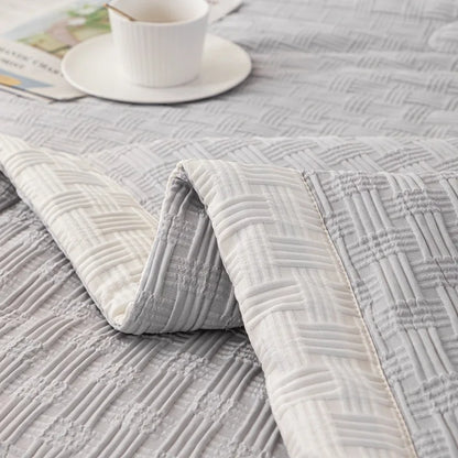 لحاف صيفي محبوك من DecorBites™‎: ناعم، قابل للتهوية، بارد، قابل للغسل في الغسالة، رقيق ولطيف على البشرة