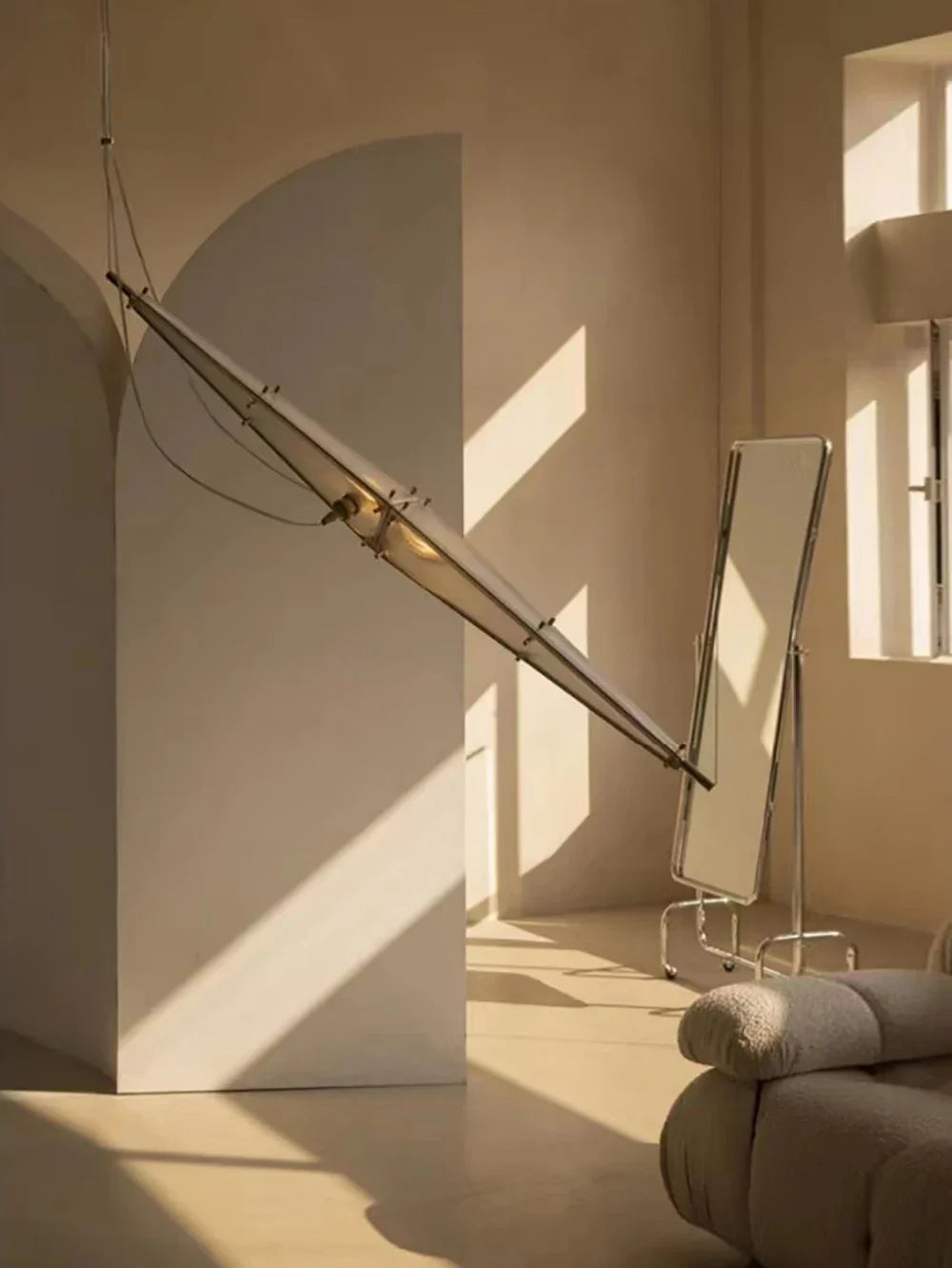 DecorBites™ Glass Cone Chandelier: Height Adjustable Luxury Art Indoor Pendant Lamp