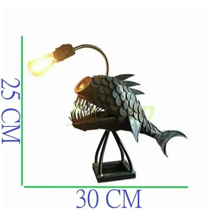 DecorBites™ Lantern Fish LED Table Lamp for Bedroom, Study, and Living Room Decor