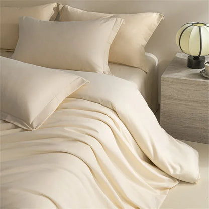 Decobites Solid Color 100% Cotton Bedding Set for Queen/King Size Beds