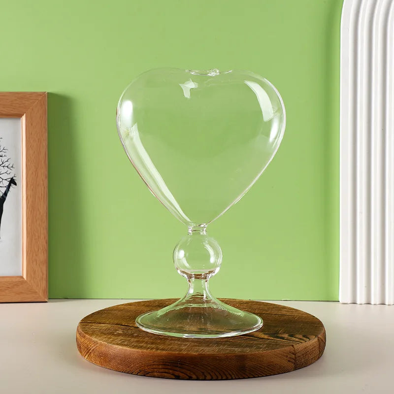 DecorBites™ Heart Shaped Glass Mug Set for Couples - Cocktail, Tea, Coffee, Beer Glassware Drinkware