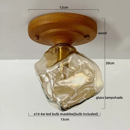 DecorBites™ Glass Copper LED Ceiling Lamp Modern Style for Home Decor and Restaurant