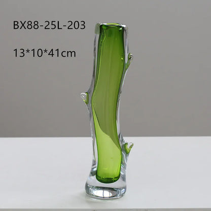 DecorBites™ Glass Vase Branch Fork Shape Thick Bottle Floral Arrangement Terrarium