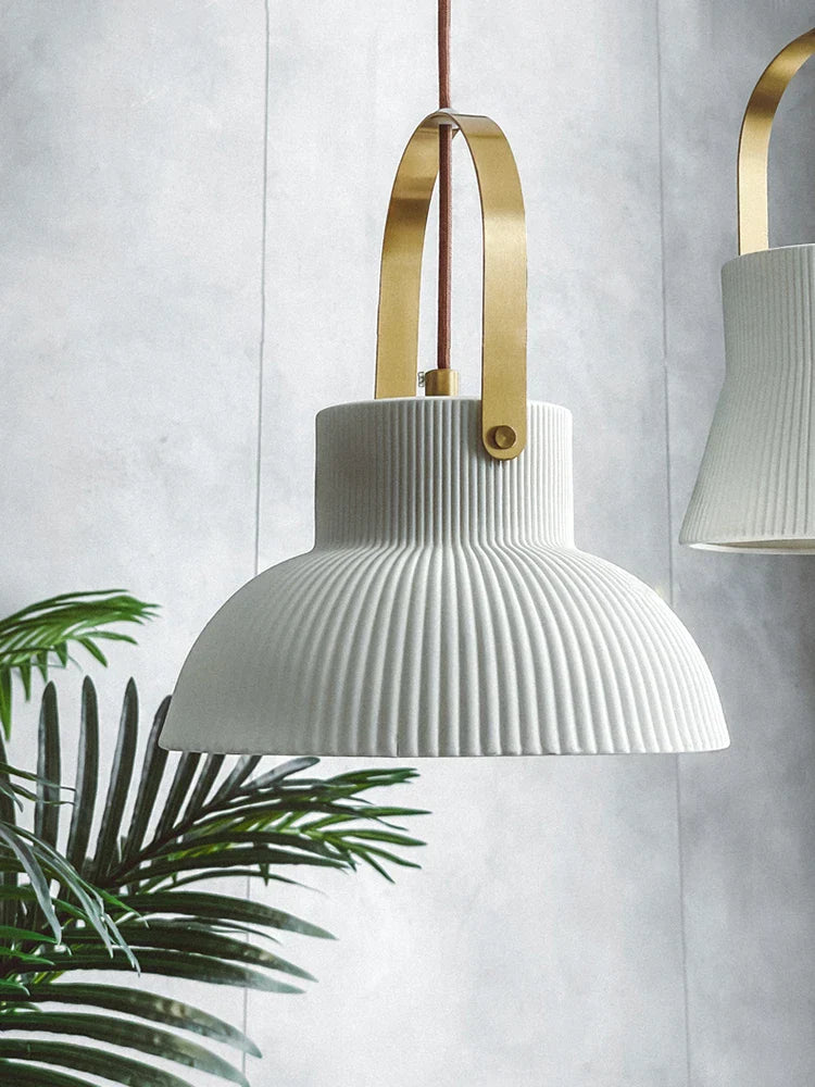 DecorBites™ Japanese Ceramics Bedside Chandelier | Designer Bedroom Lamp for Home Decor