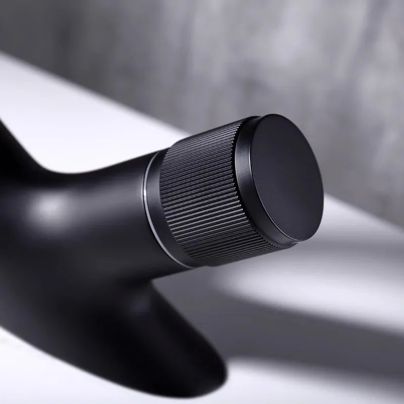 DecorBites™ Gray Basin Faucet | Brass Chrome Mixer Tap | Single Handle Sink Faucet