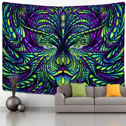 Decobites Maple Leaf Psychedelic Tapestry Wall Hanging: Colorful Boho Decor