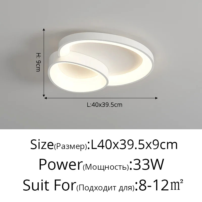 Lámpara de techo LED DecorBites™ con control remoto para sala de estar, dormitorio y comedor.