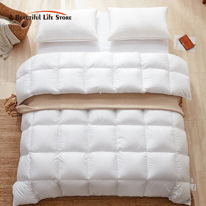 Decobites Luxe Cotton Cover White Goose Down Comforter, 5 Star Hotel Bedspread