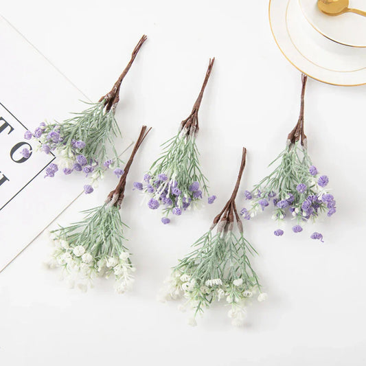 نباتات جيبسوفيلا اصطناعية من ديكوربايتس™ للديكور المنزلي والحديقة وحفلات الزفاف - مجموعة من 12 قطعة