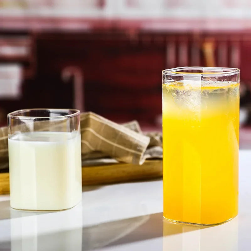 DecorBites™ Glass Coffee Tea Mug Handle Drinkware Breakfast Milk Cup Glass Mugs