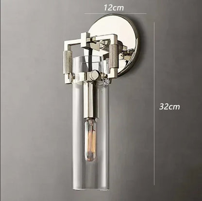 DecorBites™ Glass Wall Lamp Industrial Style Retro Sconce for Bedroom Study Loft Dining Room