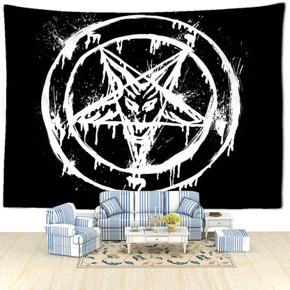 Decobites Pentagram Psychedelic Tapestry Wall Hanging for Home Decor