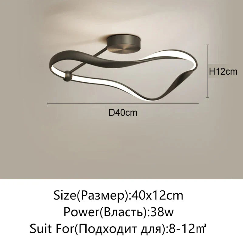 DecorBites™ LED Ceiling Light: Modern Minimalist Nordic Design for Bedroom, Living Room, Study, Kitchen & Restaurant