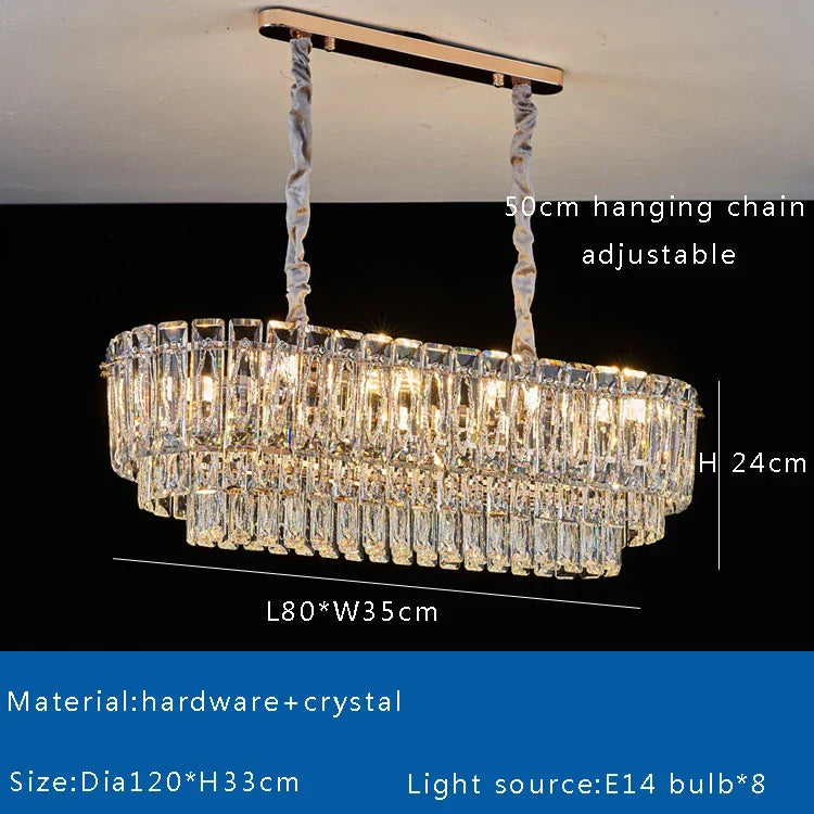 DecorBites™ Crystal Round Ceiling Lamp - Nordic Luxury Home Decor Luxe Chandelier