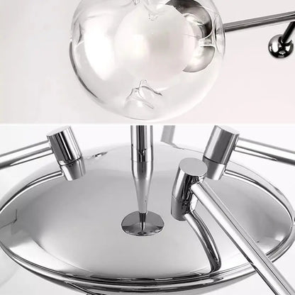 Lámpara colgante cromada con bombillas LED y bola de cristal DecorBites™ para decoración del hogar