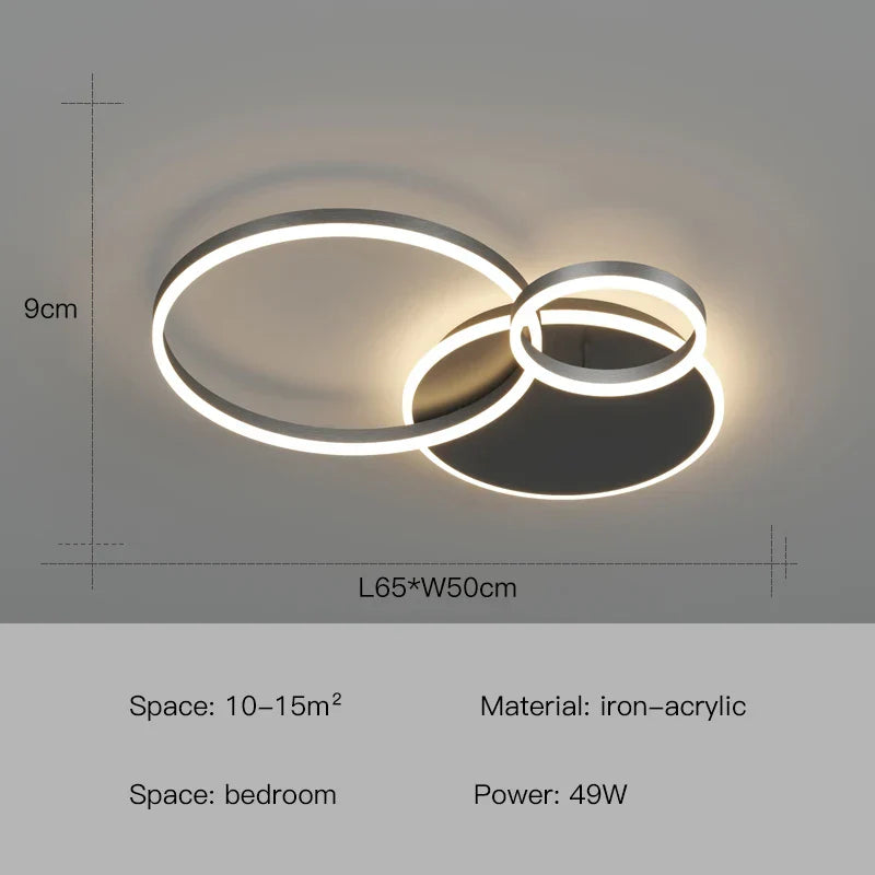 Decorbites™ Anillos de Lámpara de Techo LED de Araña Colgante - Iluminación Minimalista para el Hogar