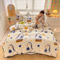 Decobites Polka Dot Milk Velvet Queen Bedding Set with Sheets & Pillowcases