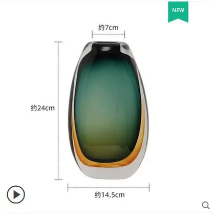 DecorBites™ Gradient Glass Vase Hydroponics Desk Decoration Artificial Floral Arrangement Vase