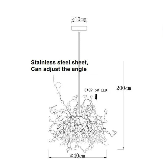 DecorBites™ LED Chandelier: Modern Simplicity for Living, Dining Room, Kitchen, Bedroom - Home Decor Light Fixture