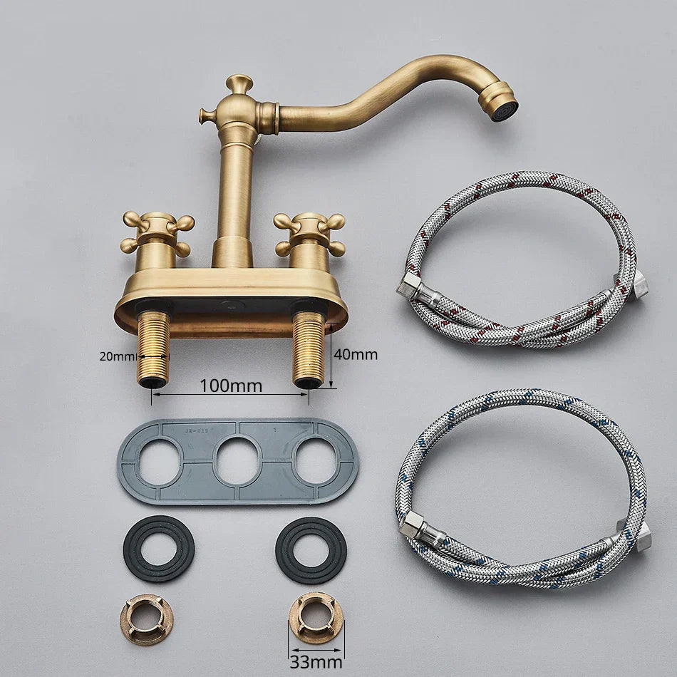 DecorBites™ Black Brass Waterfall Basin Faucet - Single Handle Vanity Tap