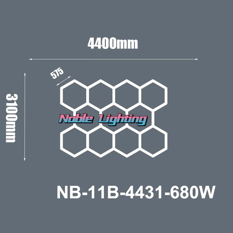 DecorBites™ Hexagon LED Ceiling Light: High-Performance, Best-Selling, Honeycomb Design