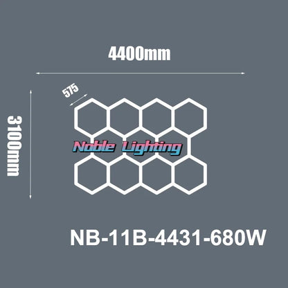 DecorBites™ Hexagon LED Ceiling Light: High-Performance, Best-Selling, Honeycomb Design