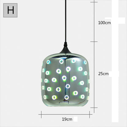 Decorbites™ Lámpara de Araña de Colgantes de Vidrio Colorido para Decoración de Fiestas y Sala de Estar