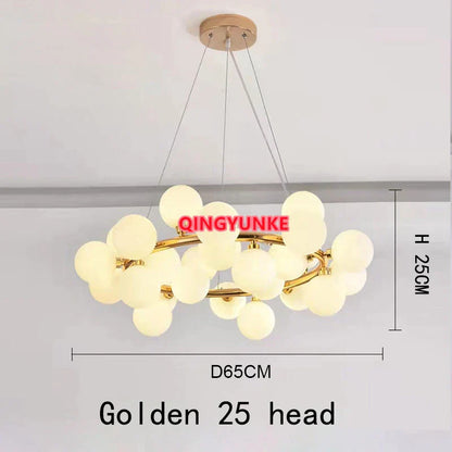 ثريا ديكوربايتس™ الزجاجية لغرفة المعيشة - إضاءة سقف جزيرة المطبخ النوردية الحديثة