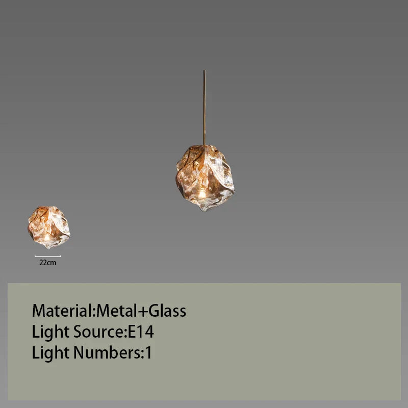 DecorBites™ Glass LED Chandelier for Ceiling Suspension in Postmodern Style