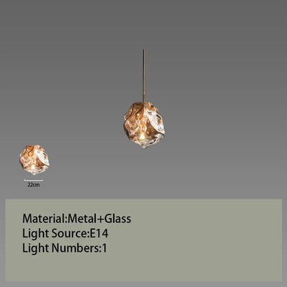 DecorBites™ Glass LED Chandelier for Ceiling Suspension in Postmodern Style