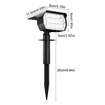 Focos solares RGB DecorBites™ de 20 LED: Lámpara solar de pared inalámbrica e impermeable para patio o jardín.