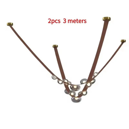 DecorBites™ Designer Leather Loft Chandelier Pendant Light for Living Room Hotel Staircase