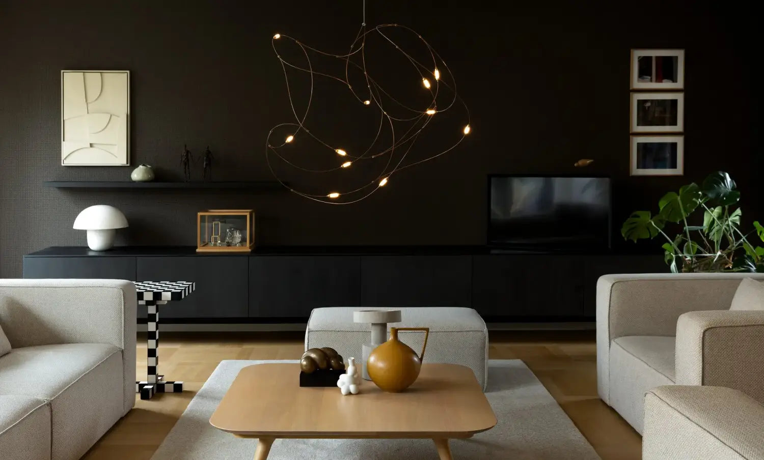 DecorBites™ LED Firefly Chandelier for Hotel and Kitchen