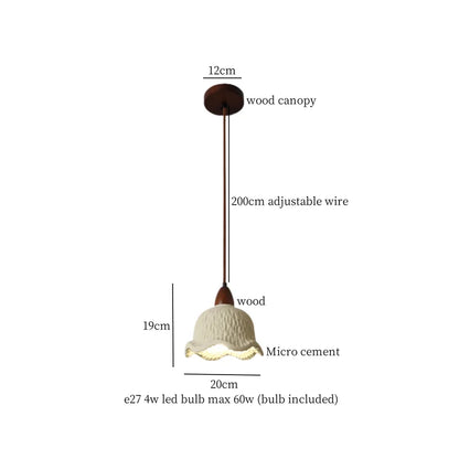 DecorBites™ Bud Micro Cement LED Pendant Lamps: Modern Nordic Hanging Light for Home Decor