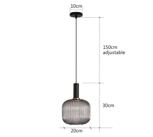 DecorBites™ Colorful Glass Pendant Lights Living Room Bedside Lamp LED Hanging Lighting