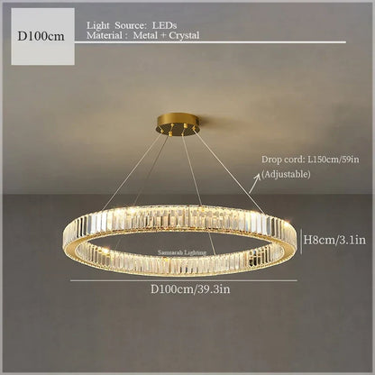 Lámpara de techo colgante de cristal DecorBites™ para una decoración de habitación de lujo