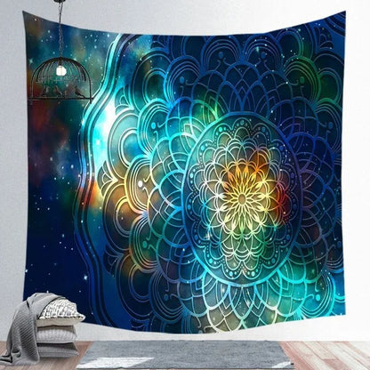 Decobites Psychedelic Mandala Sun Moon Tapestry Wall Hanging for Home Decor