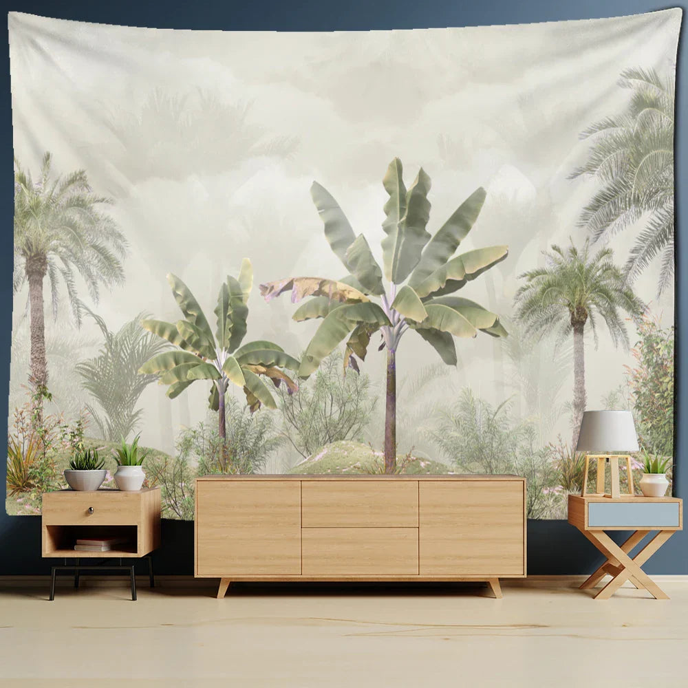 Decobites Tropical Landscape Tapestry Wall Hanging for Boho Home Decor