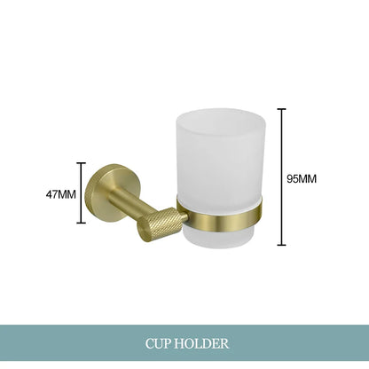DecorBites™ Gold Hardware Set: Towel Bar, Toilet Paper Holder, Robe Hook, Cup Hanger