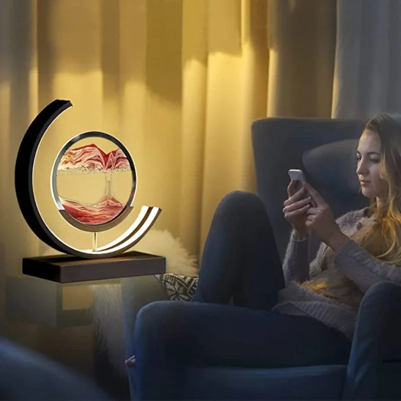 DecorBites™ LED Hourglass Quicksand Desk Lamp, Unzip Decor, Night Light, Holiday Gift