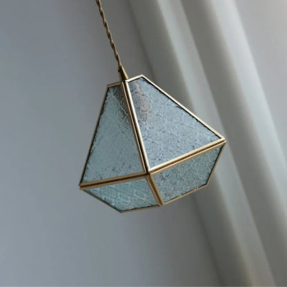 DecorBites™ Blue Glass LED Pendant Light Fixture Modern Nordic Wire Hanging Lamp