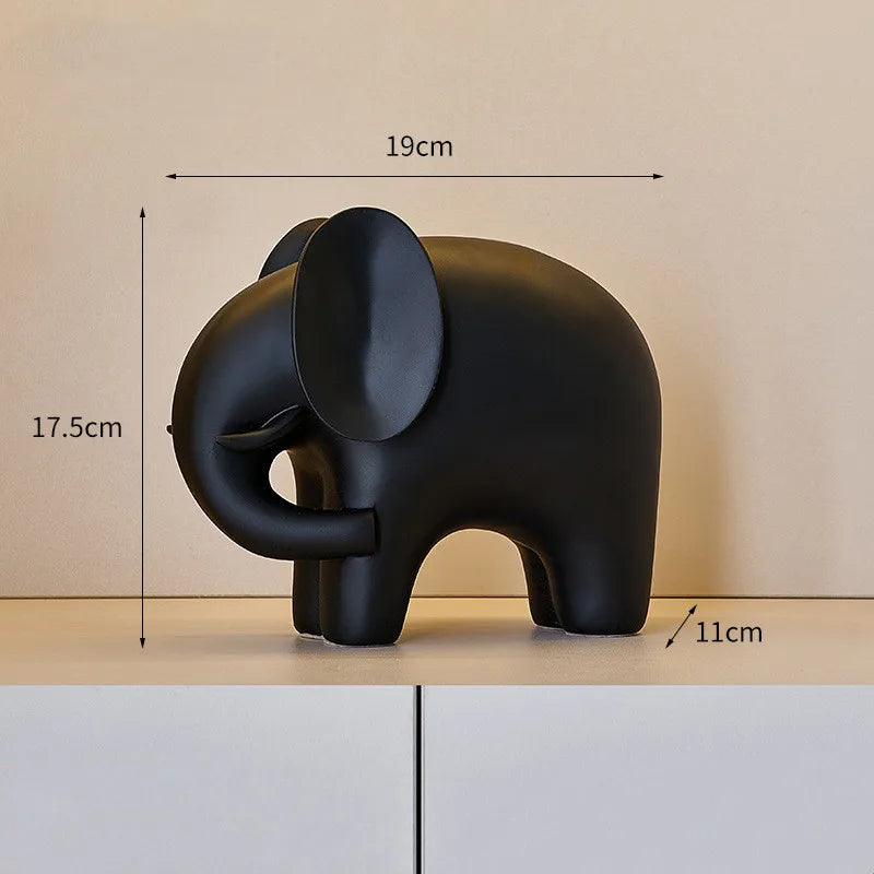 DecorBites™ Elephant Resin Statue - Nordic Style Home Office Decor Sculpture