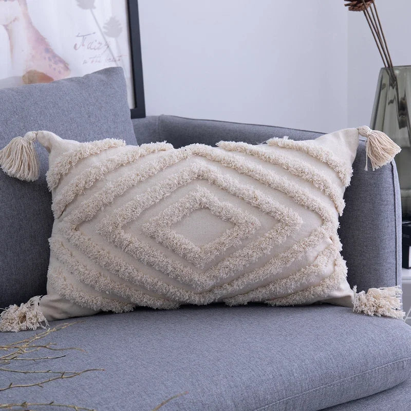Cotton Tassel Sofa Pillowcase