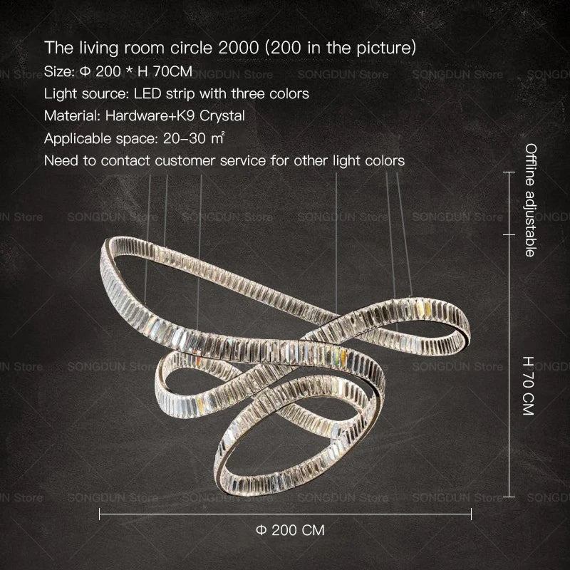 DecorBites™ Crystal Chandelier Luxury Designer Light for Elegant Living Spaces